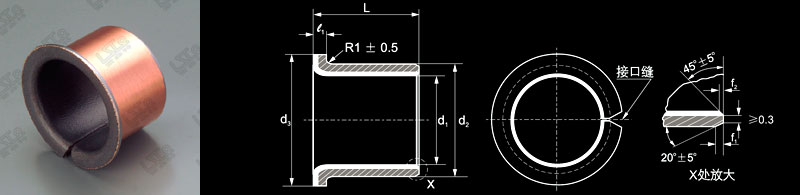 Oilless Flange Bearing Standard Metric Size